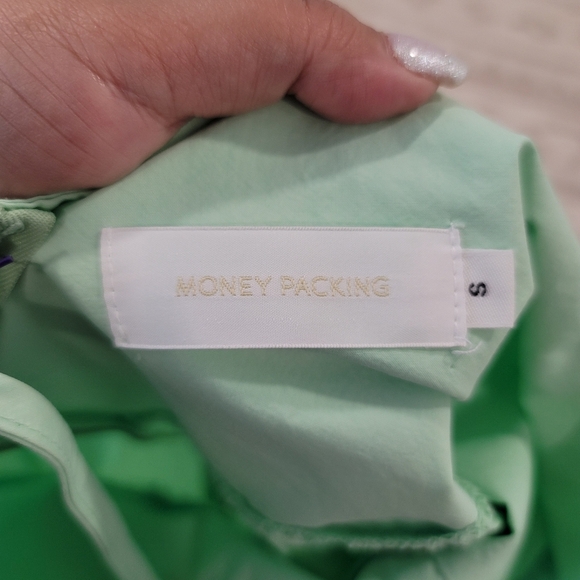 MONEY PACKING Green Wide Leg Jumpsuit Size Small - Picture 8 of 13